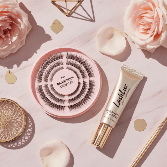 Pink flat lay with Lash tool