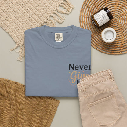 Never Give Up T-Shirt — Inspirational Motivational Tee - Berry S | KJ Global