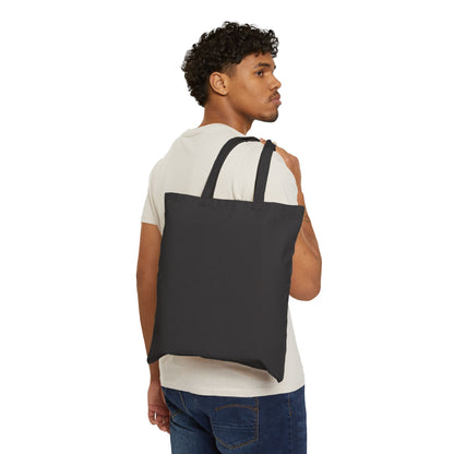 Mountain Bike Tote Bag — Moonlit Trail Canvas Tote - Black 15" x 16" | KJ Global