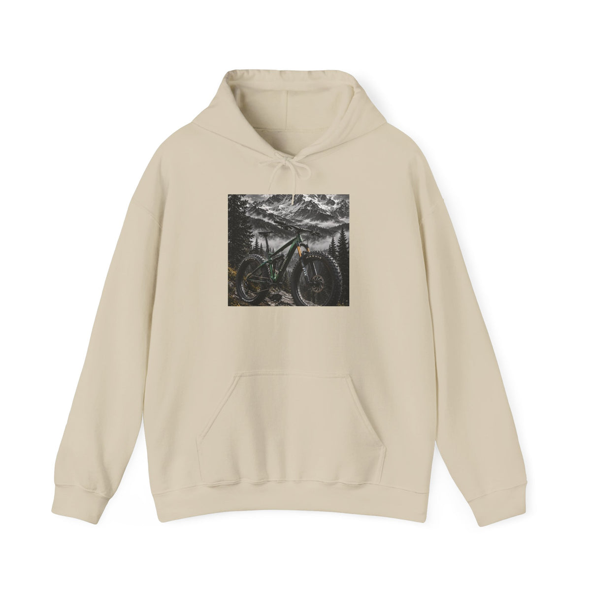 Mountain Bike Hoodie — Night Forest MTB Graphic Sweatshirt - S Sand | KJ Global