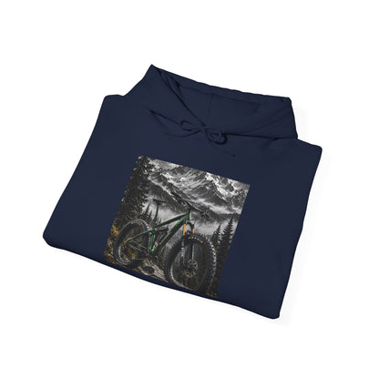 Mountain Bike Hoodie — Night Forest MTB Graphic Sweatshirt - S Navy | KJ Global