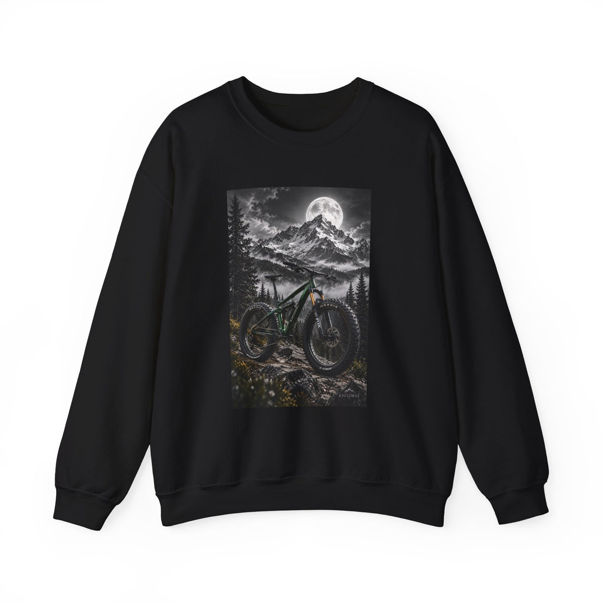 Mountain Bike Moonlight Crewneck Sweatshirt - S Black | KJ Global