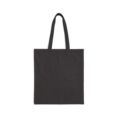 Mountain Bike Tote Bag — Moonlit Trail Canvas Tote - Black 15" x 16" | KJ Global