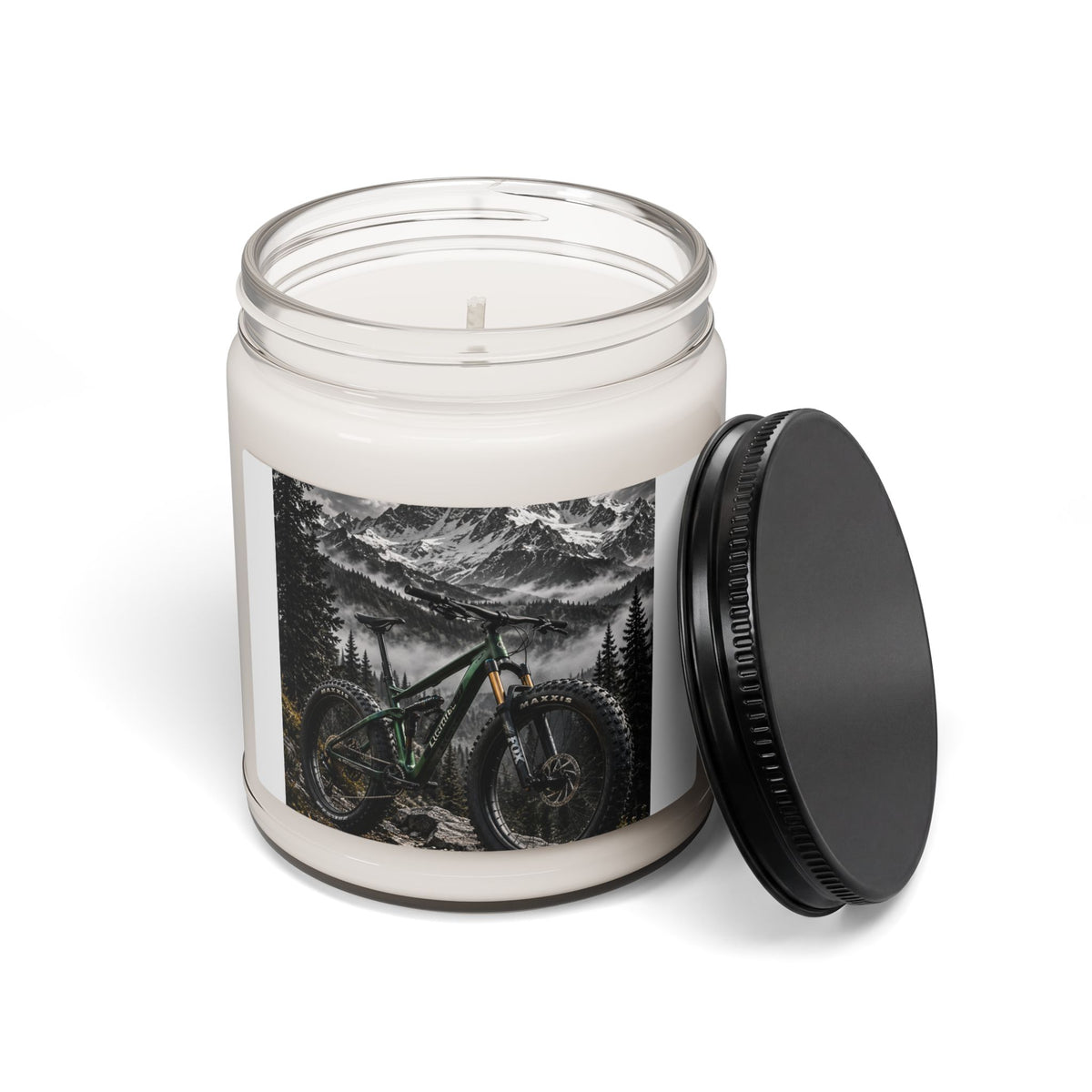 Mountain Bike Candle — 9oz Scented Soy Candle with Adventure Trail Design - White Sage and Lavender 9oz | KJ Global