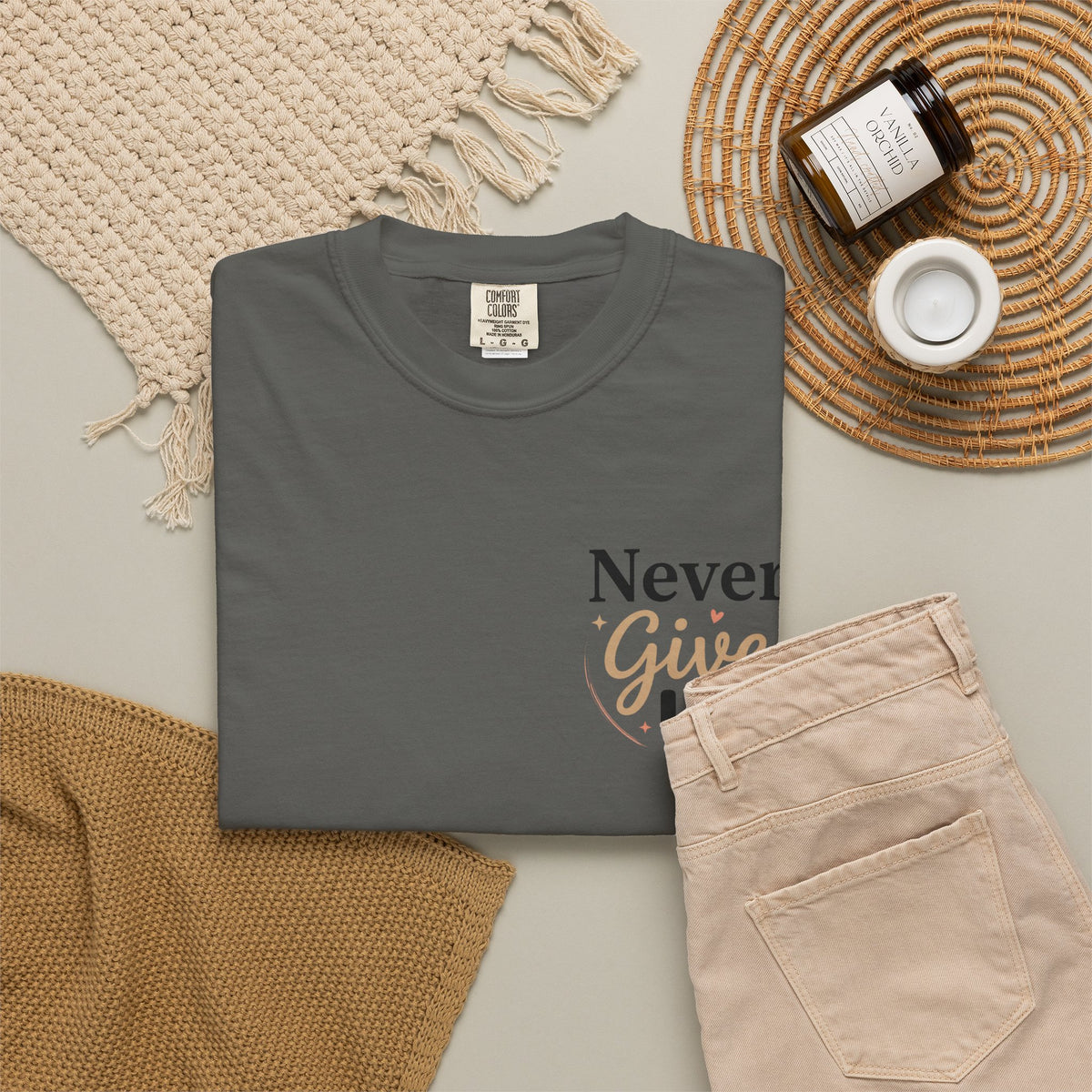 Never Give Up T-Shirt — Inspirational Motivational Tee - Berry S | KJ Global