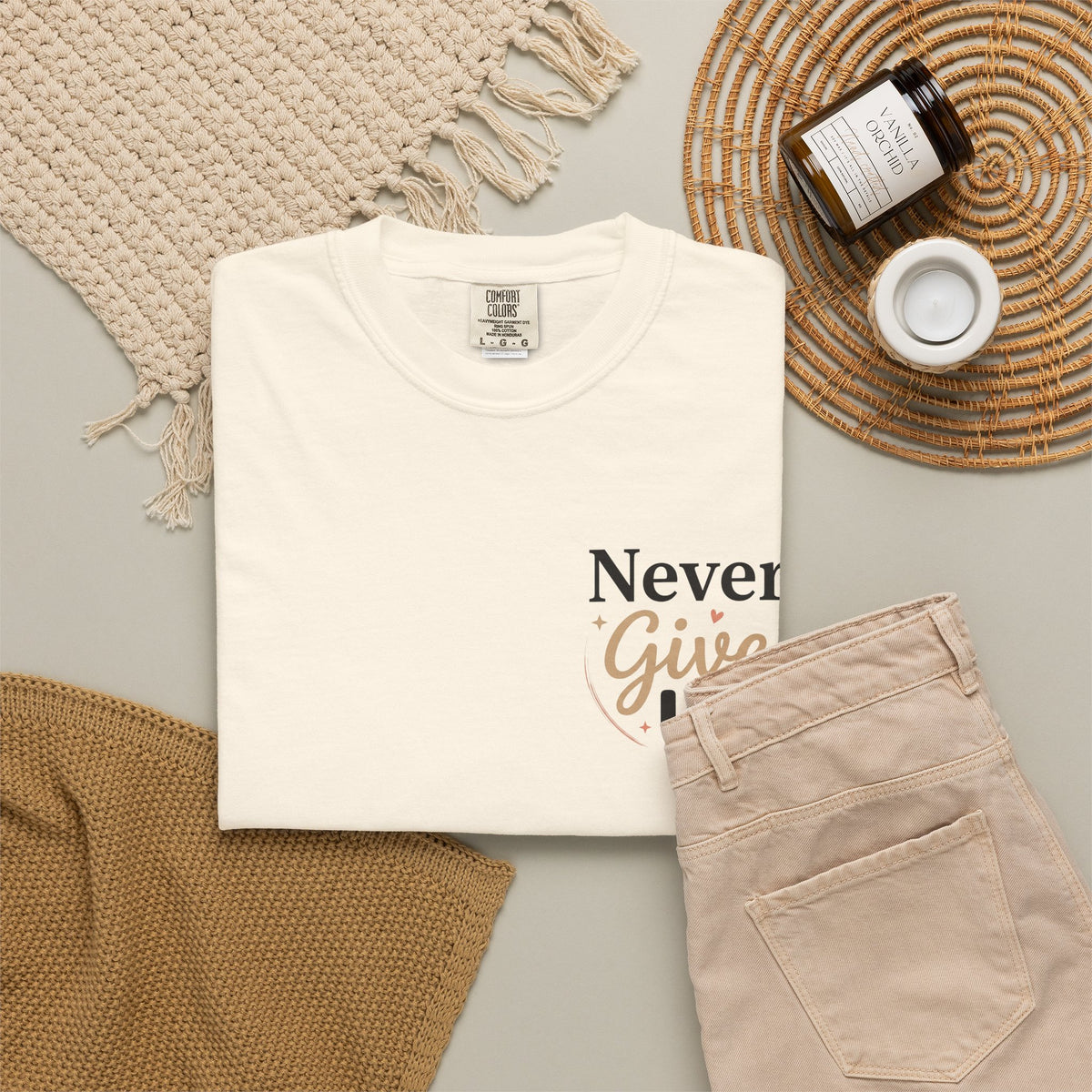 Never Give Up T-Shirt — Inspirational Motivational Tee - Berry S | KJ Global