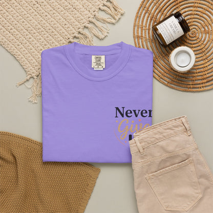 Never Give Up T-Shirt — Inspirational Motivational Tee - Berry S | KJ Global