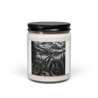 Mountain Bike Candle — 9oz Scented Soy Candle with Adventure Trail Design - Sea Salt + Orchid 9oz | KJ Global