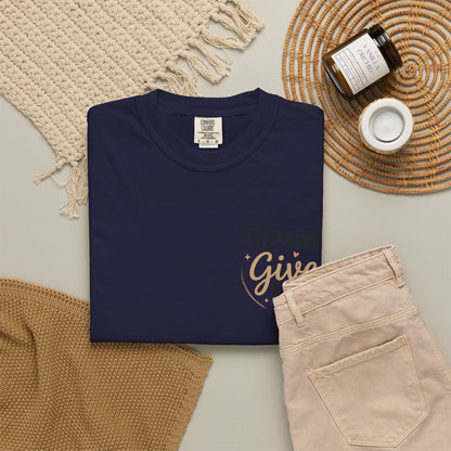 Never Give Up T-Shirt — Inspirational Motivational Tee - Berry S | KJ Global
