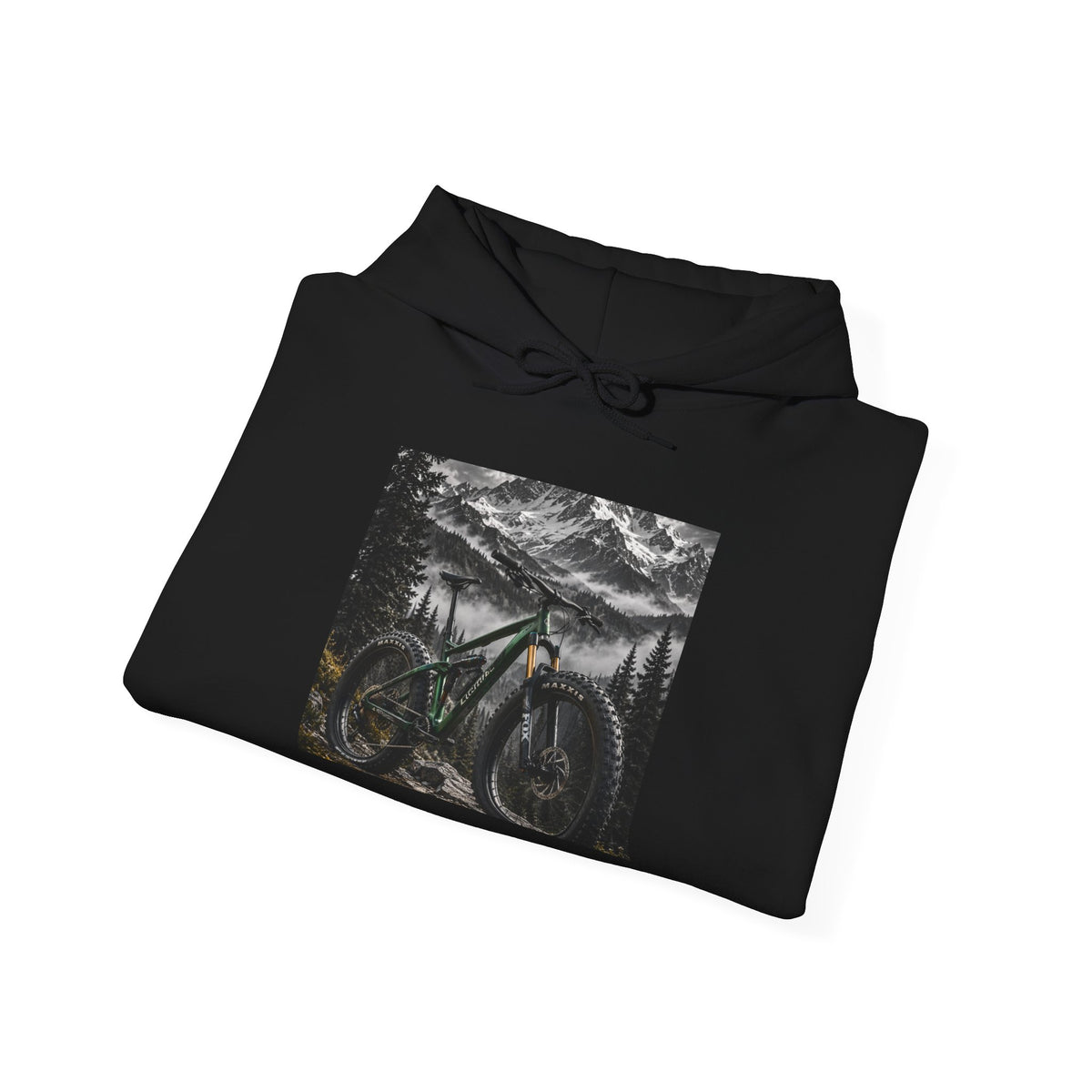 Mountain Bike Hoodie — Night Forest MTB Graphic Sweatshirt - S Navy | KJ Global