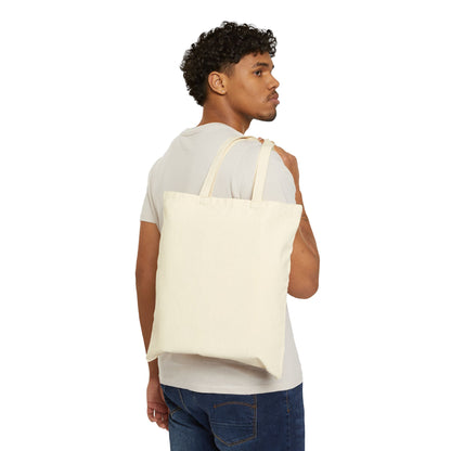 Mountain Bike Tote Bag — Moonlit Trail Canvas Tote - Black 15" x 16" | KJ Global
