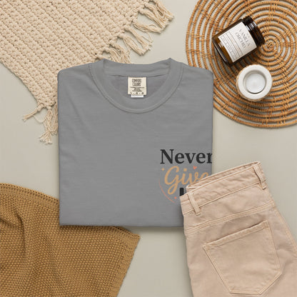 Never Give Up T-Shirt — Inspirational Motivational Tee - Berry S | KJ Global