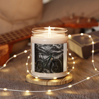 Mountain Bike Candle — 9oz Scented Soy Candle with Adventure Trail Design - White Sage and Lavender 9oz | KJ Global