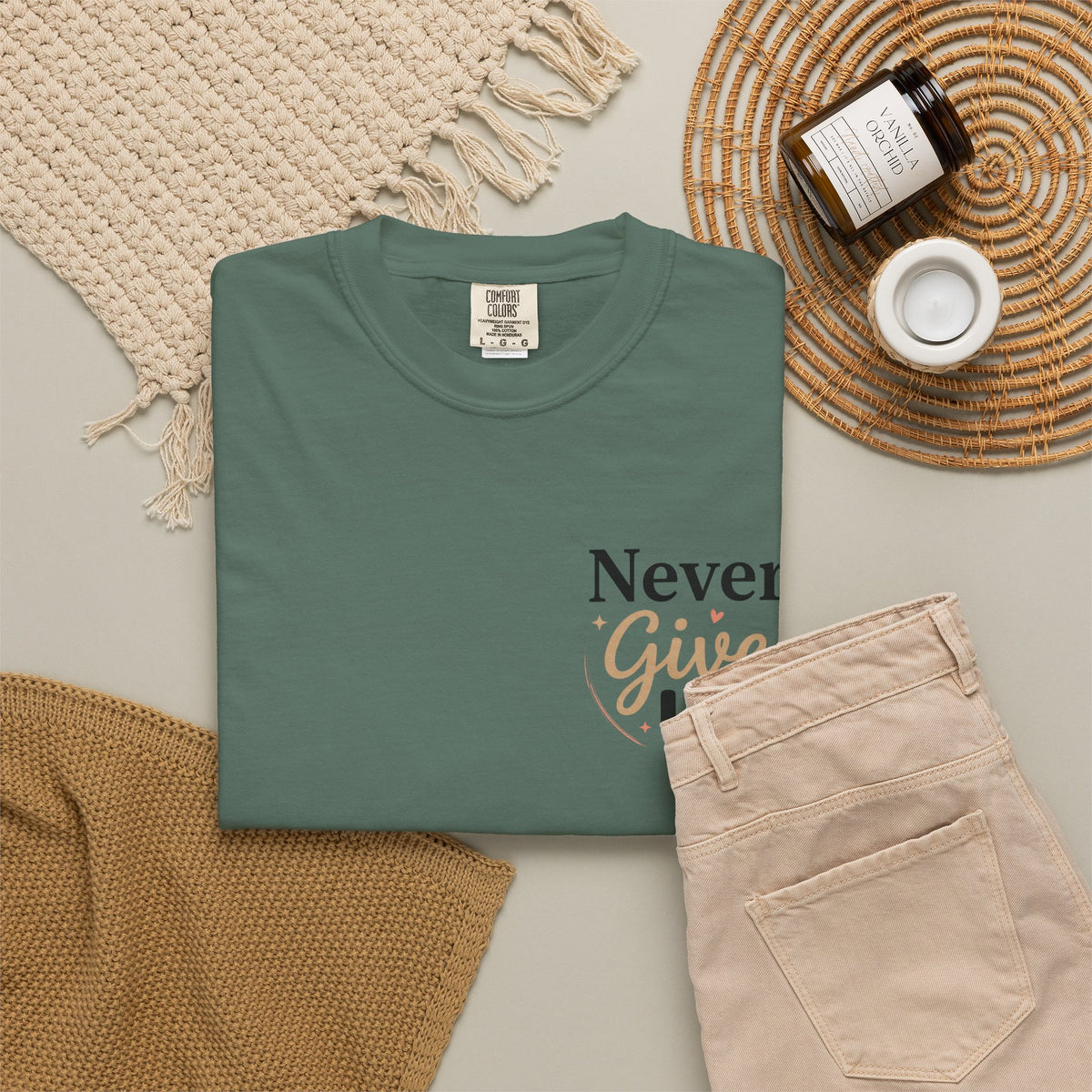 Never Give Up T-Shirt — Inspirational Motivational Tee - Berry S | KJ Global