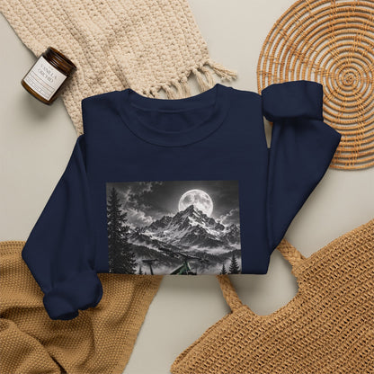 Mountain Bike Moonlight Crewneck Sweatshirt - S Navy | KJ Global