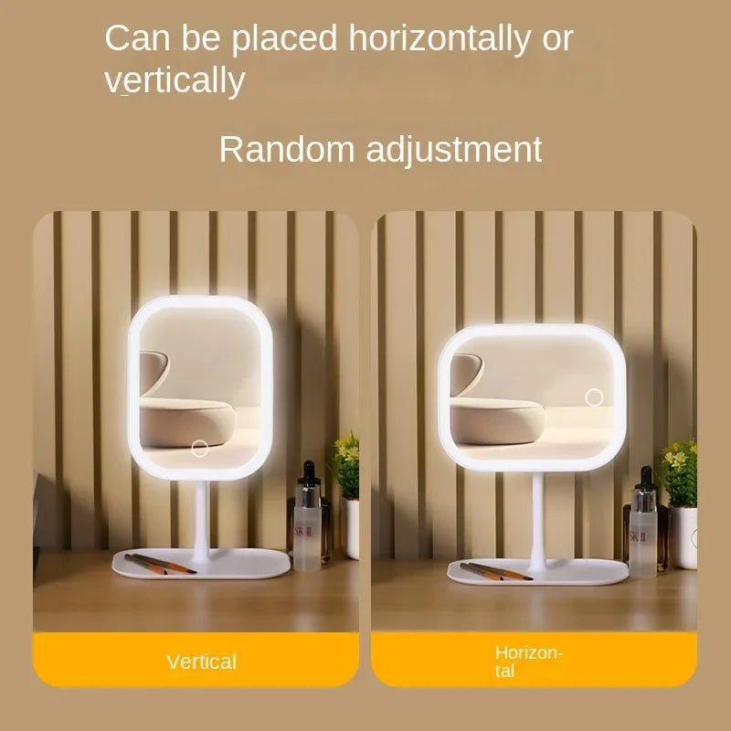 LED Vanity Mirror with Lights – 3 Color Dimmable | Rechargeable Makeup Mirror - WHITE Medium | KJ Global