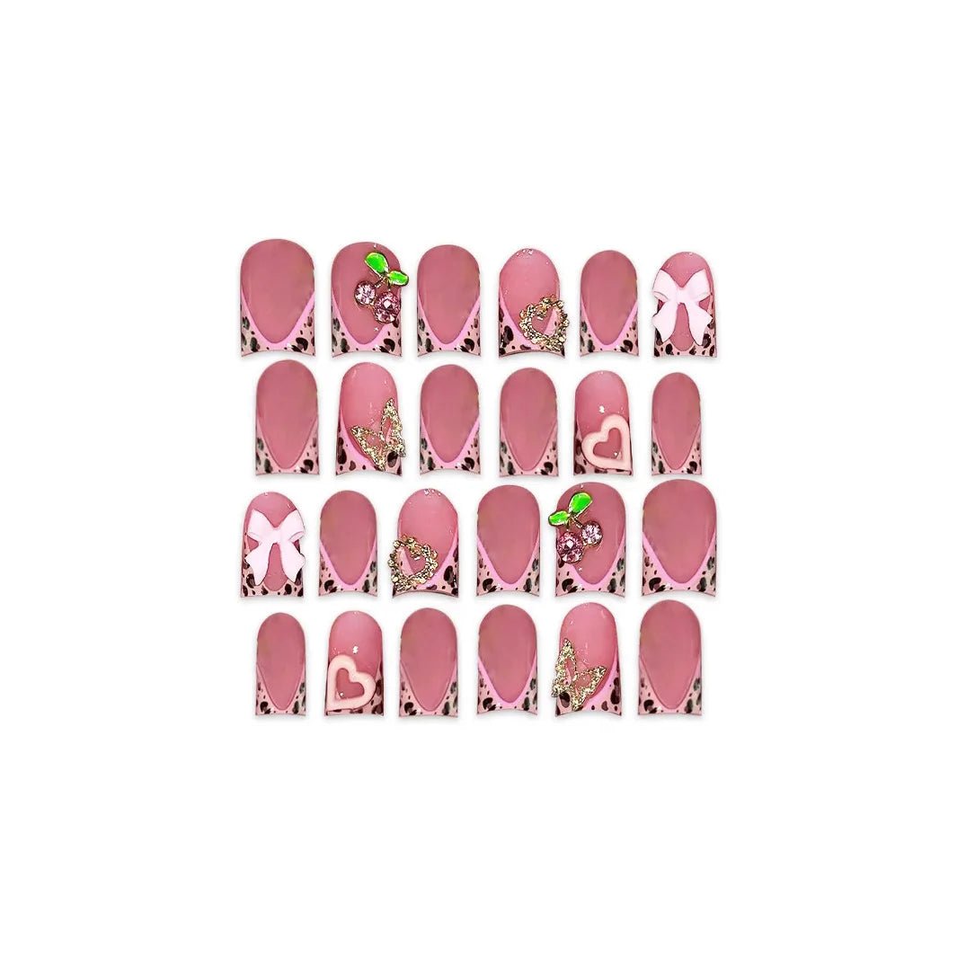 Press-On Nails – 24pcs Multi-Style Collection | DIY Salon Nails - Rose Gems | KJ Global