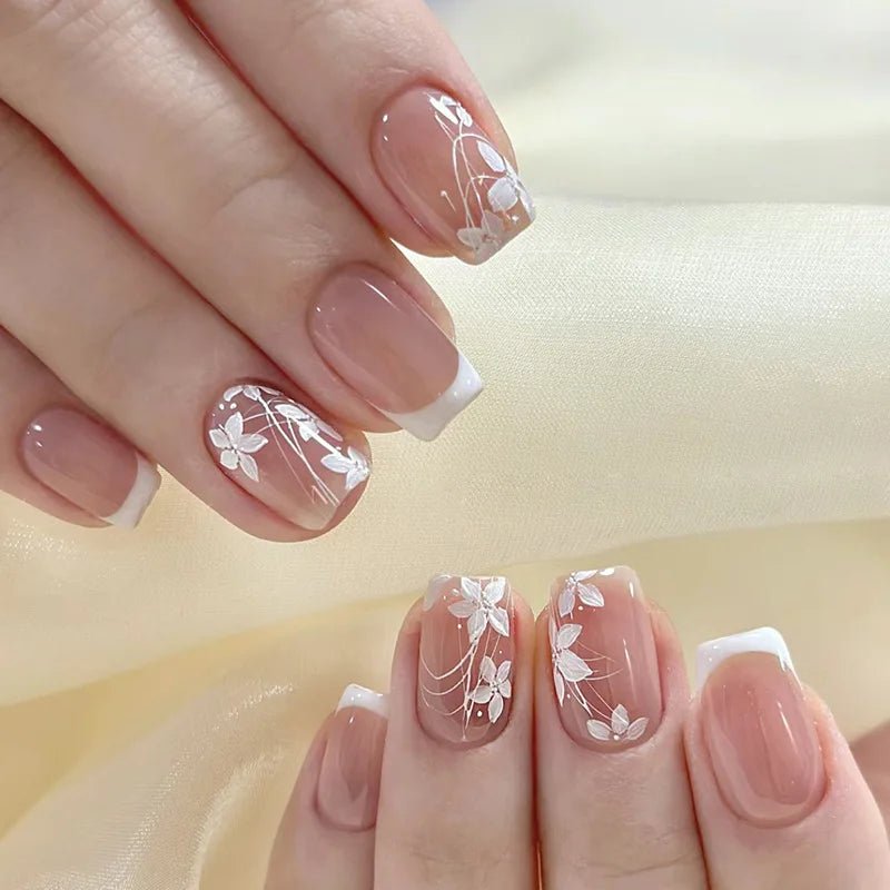 Press-On Nails – 24pcs Multi-Style Collection | DIY Salon Nails - Nude Blush | KJ Global