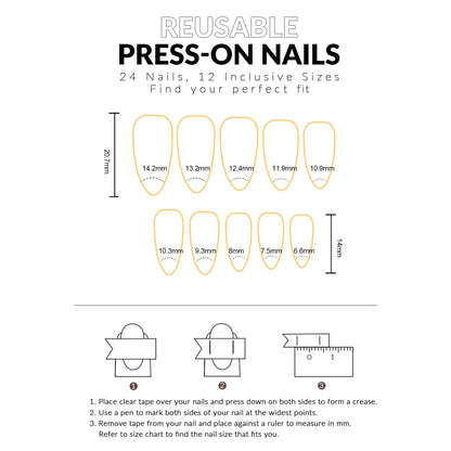 Press-On Nails – 24pcs Multi-Style Collection | DIY Salon Nails - Rose Gems | KJ Global