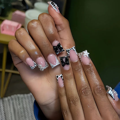 Press-On Nails – 24pcs Multi-Style Collection | DIY Salon Nails - Sage Green | KJ Global