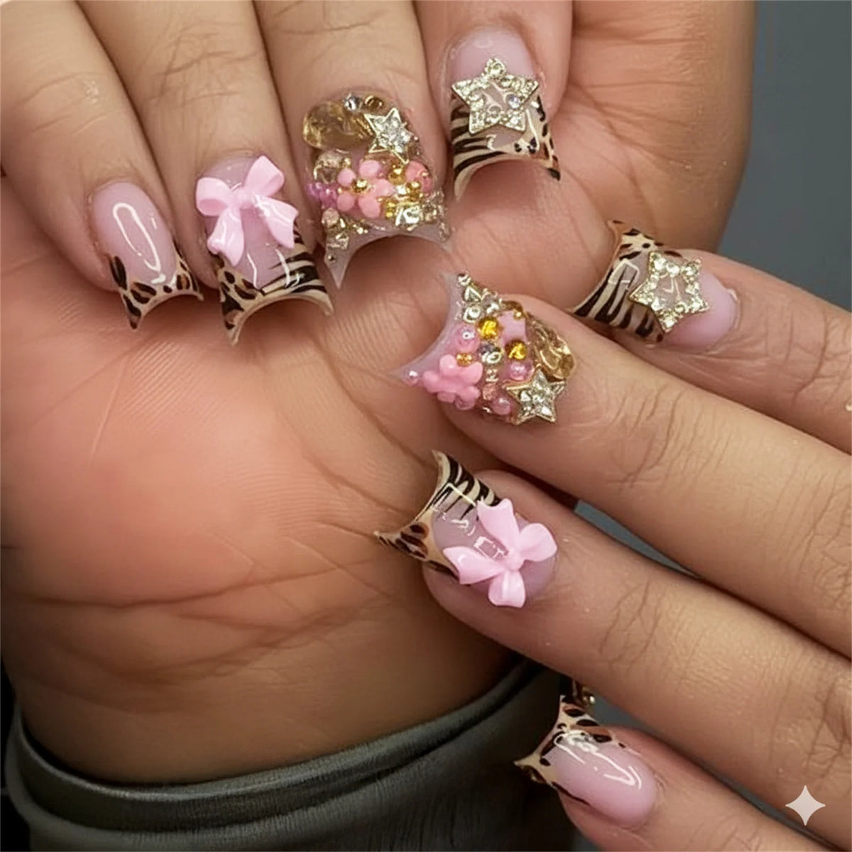 Press-On Nails – 24pcs Multi-Style Collection | DIY Salon Nails - Blush Floral | KJ Global