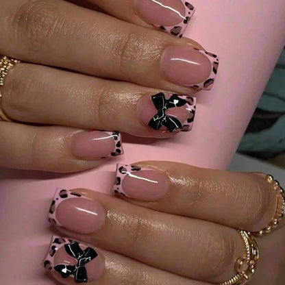 Press-On Nails – 24pcs Multi-Style Collection | DIY Salon Nails - Leopard Black | KJ Global