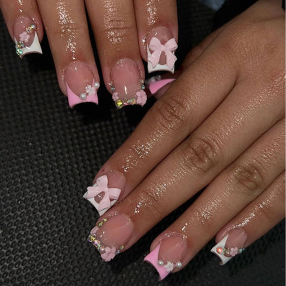 Press-On Nails – 24pcs Multi-Style Collection | DIY Salon Nails - Rose Gems | KJ Global