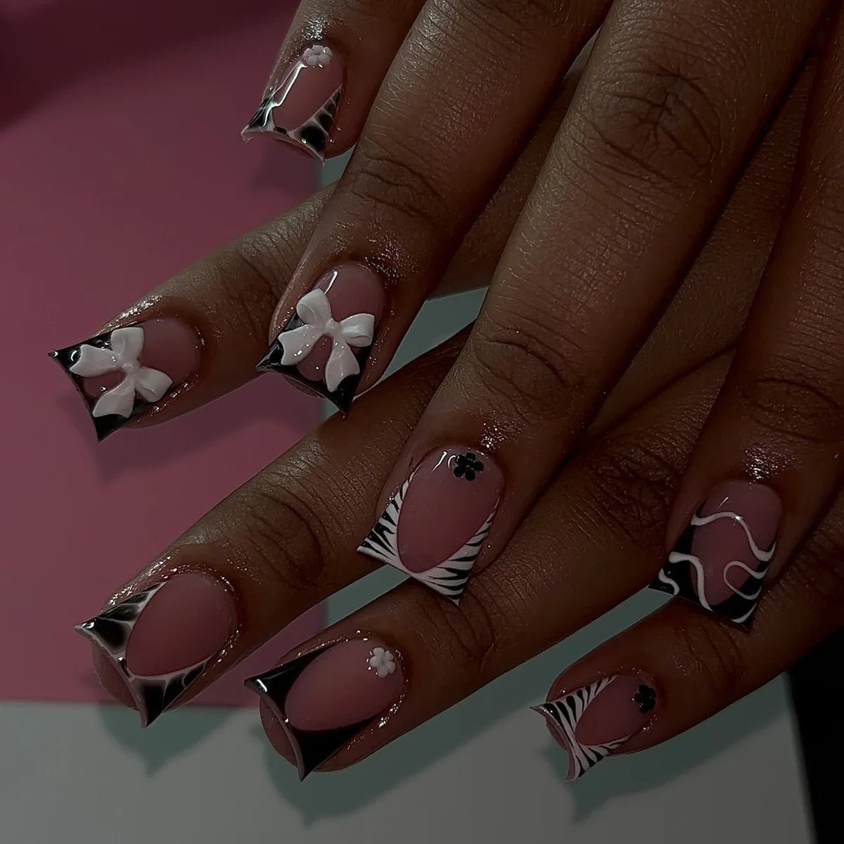 Press-On Nails – 24pcs Multi-Style Collection | DIY Salon Nails - Rose Gems | KJ Global