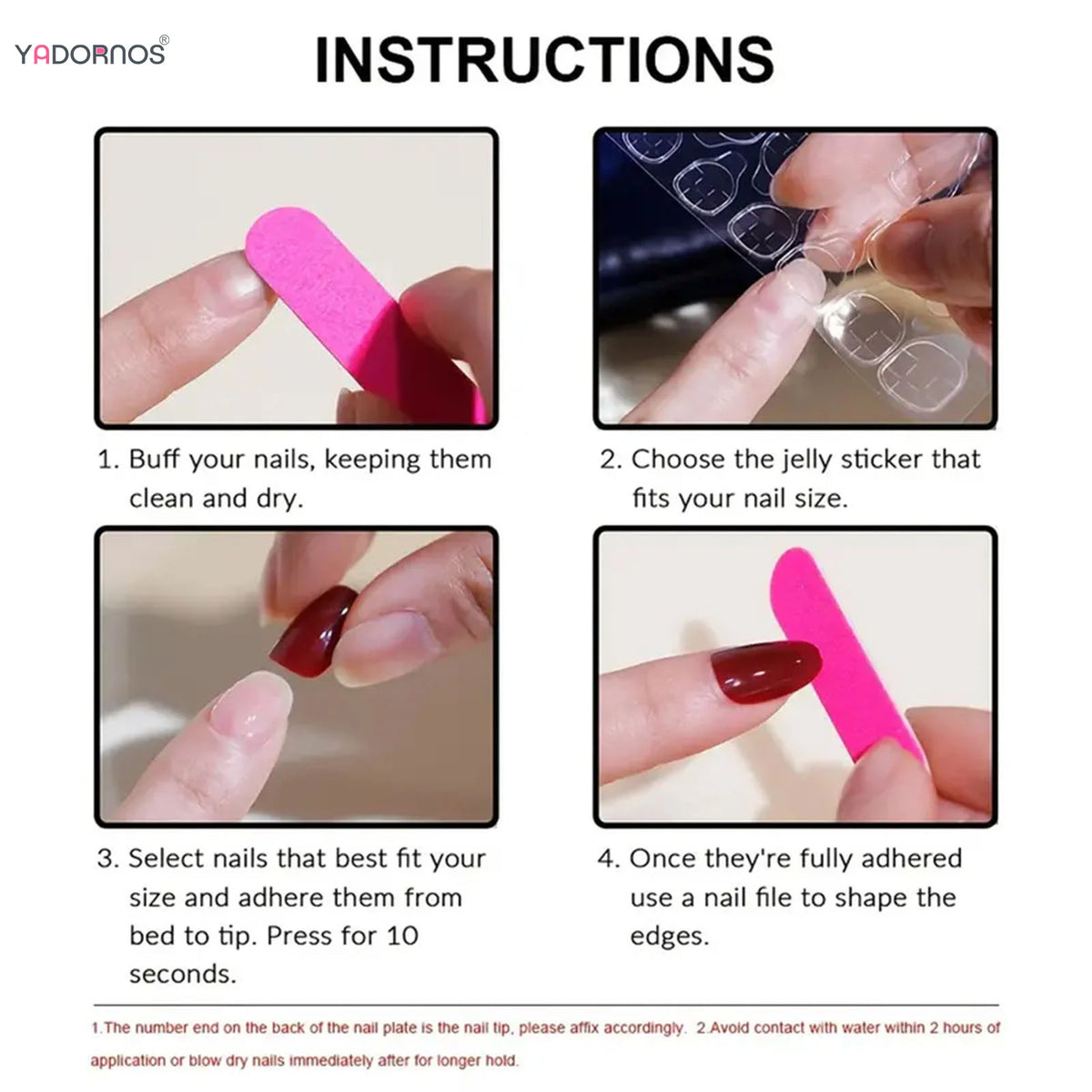 Press-On Nails – 24pcs Multi-Style Collection | DIY Salon Nails - Rose Gems | KJ Global